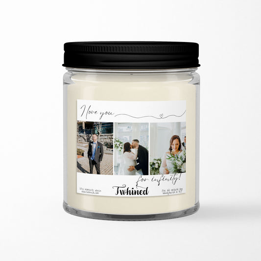 I Love You For Infinity Custom Photo Candle