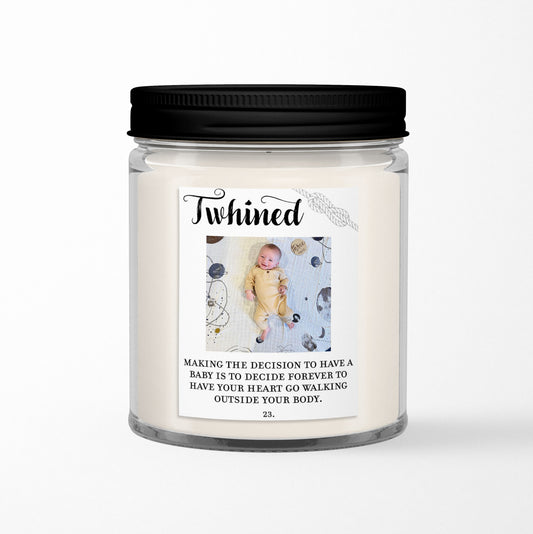 Having A Baby Book Style Candle